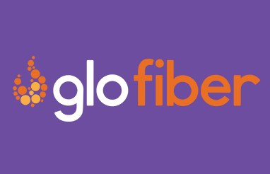Glo Fiber Logo on a purple background